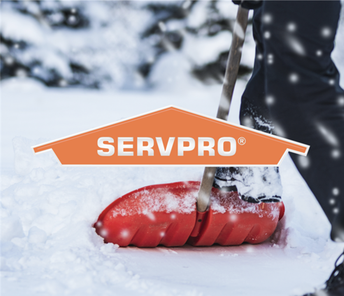 Orange shovel and SERPRO sign